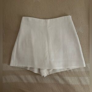 Zara White Linen Skort